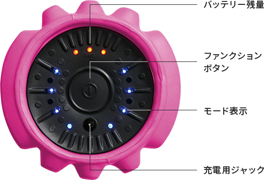 シンプル操作と選べる振動モード。